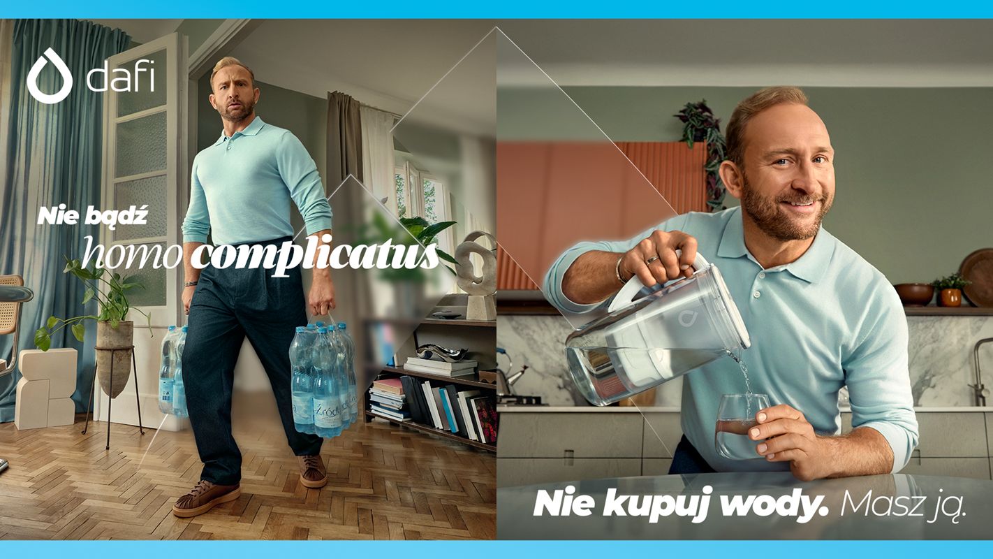 Borys Szyc kupuje wodę, Krystyna Czubówna komentuje. Nowa kampania Dafi