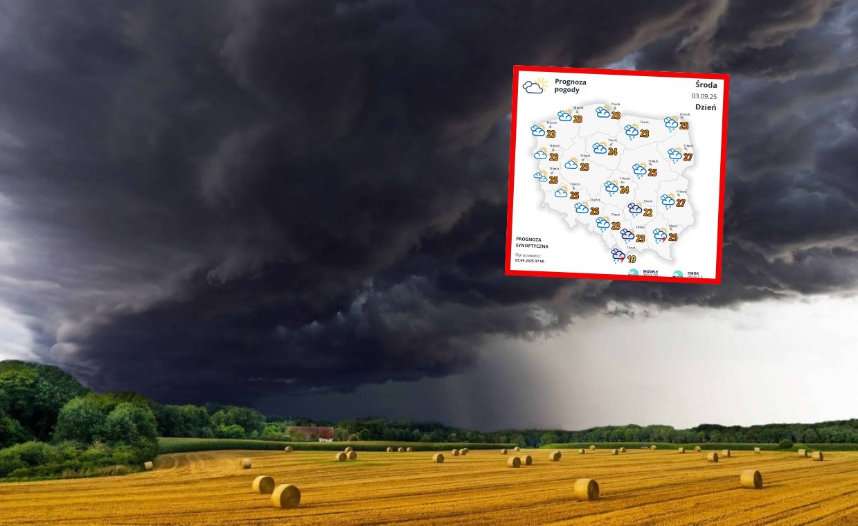 Prognoza pogody na środę. W tych rejonach dziś zagrzmi
