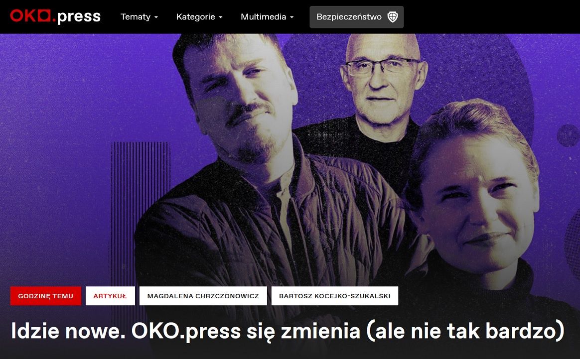 OKO.press z ofertą subskrypcyjną. "Zapewni redakcji stabilność finansową"