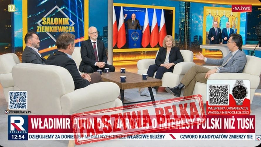 Fałszywy pasek z Republiki krąży po social mediach. "Kłamliwie atakują największą telewizję informacyjną"