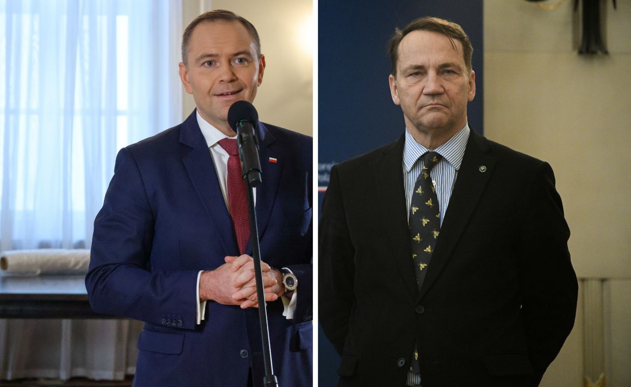 Nawrocki wyrzuca Okrągły Stół. Sikorski prześmiewczo zareagował