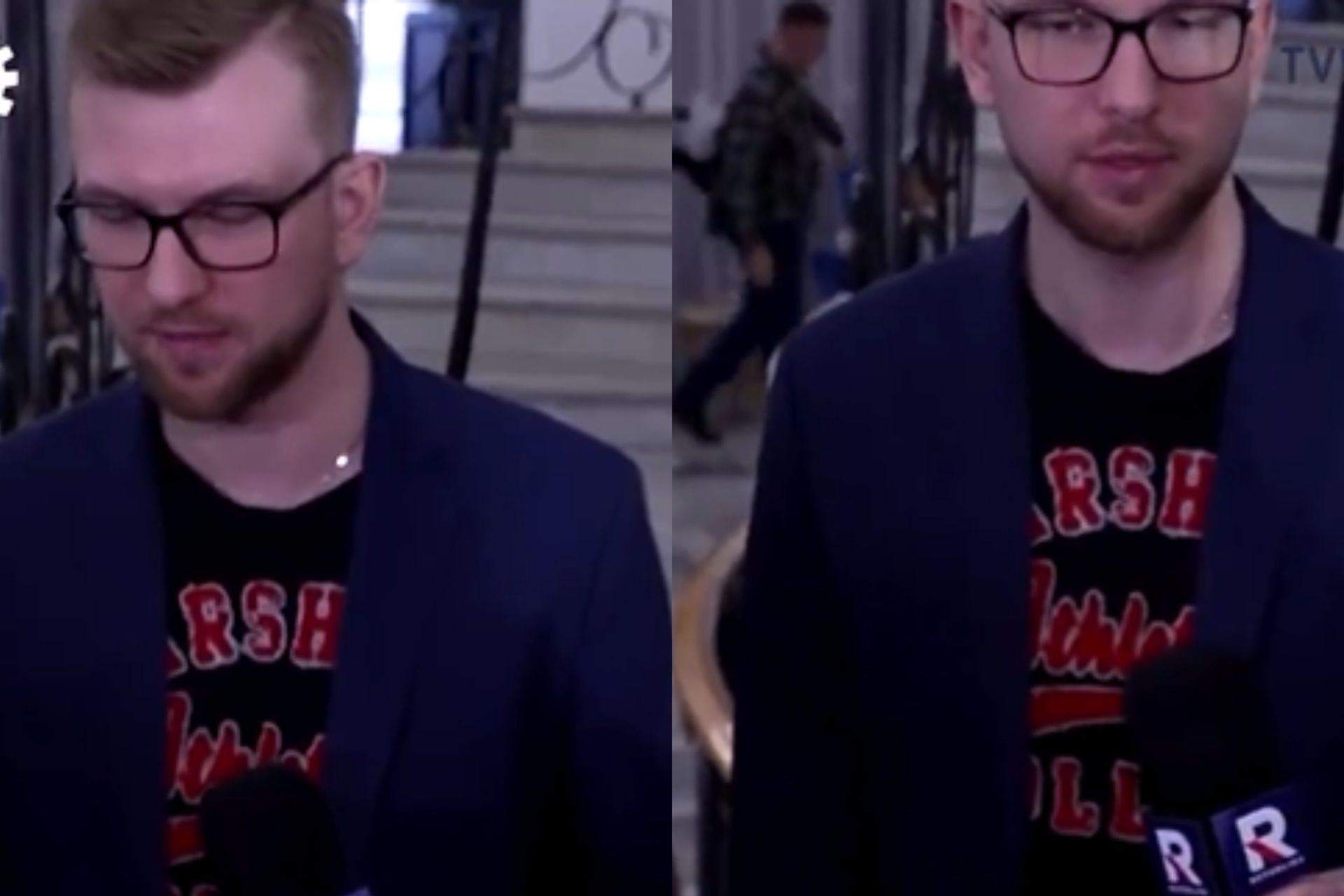 Nietypowe zachowanie pracownika Republiki w Sejmie. Wszystko się nagrało