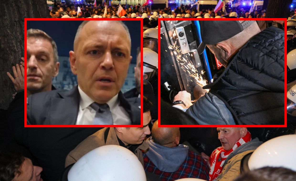Dantejskie sceny przed TK. Doszło do szarpaniny z udziałem Nawrockiego