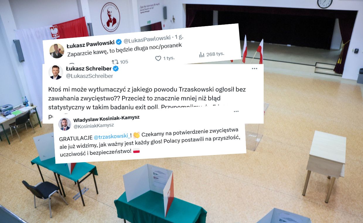 Fala komentarzy po ogłoszeniu sondażowych wyników. "Długa noc"