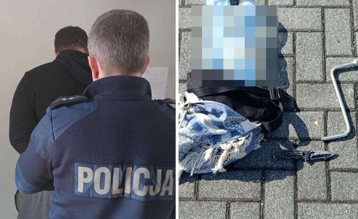 Ojciec z nożem na policjantów. 2-miesięczne dziecko trafiło na OIOM