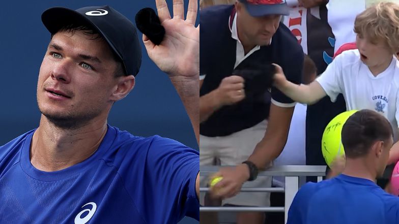 Mężczyzna ZABRAŁ DZIECKU CZAPKĘ podarowaną przez Kamila Majchrzaka. Po wybuchu afery tenisista poruszył cały internet