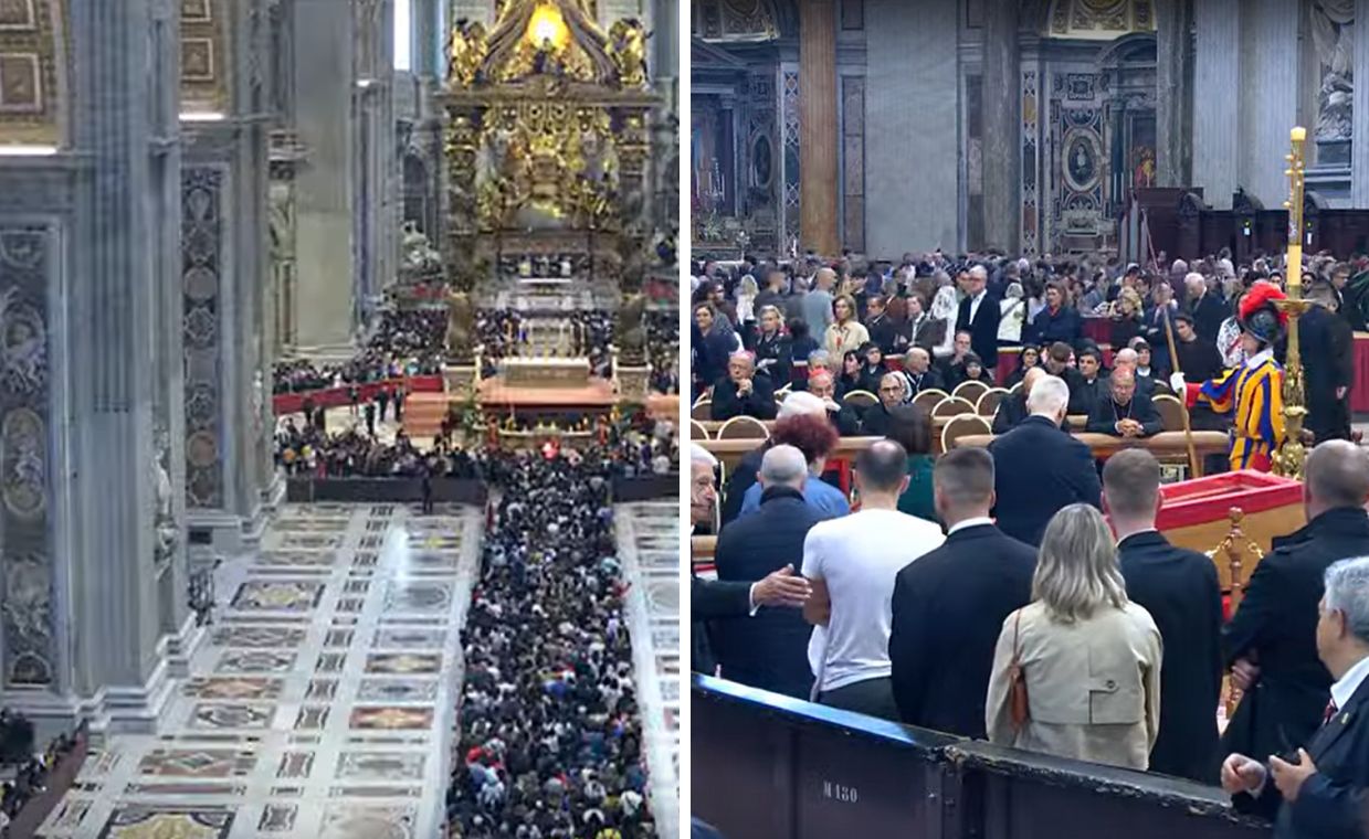 Tłumy przed ciałem Franciszka. Watykan policzył wiernych