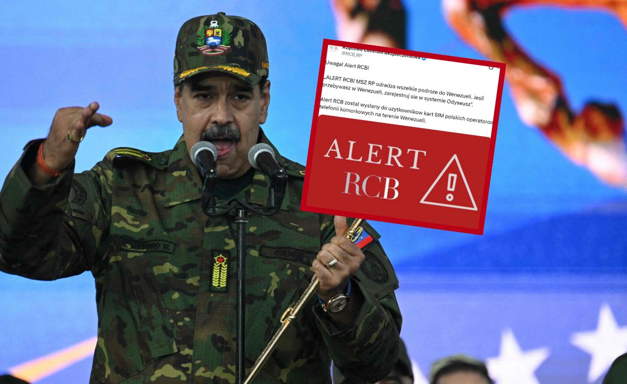 Pilny alert RCB. Ostrzegają przed podróżami do Wenezueli