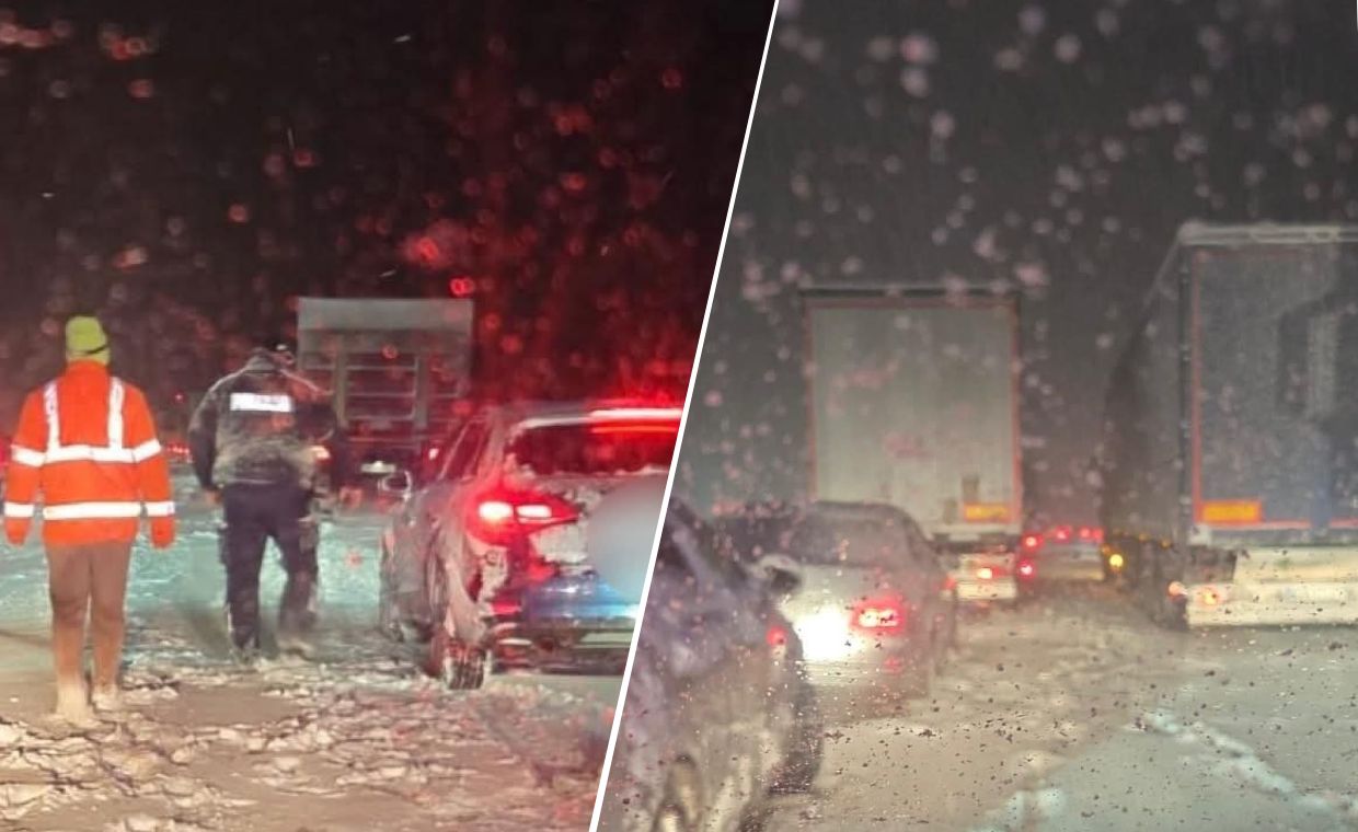 Blokada na trasie. realizowane są działania służb