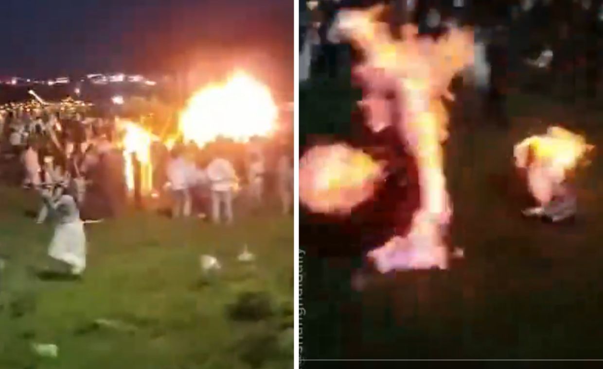 Horror w Chinach. Przewróciło się wiadro z łatwopalną cieczą
