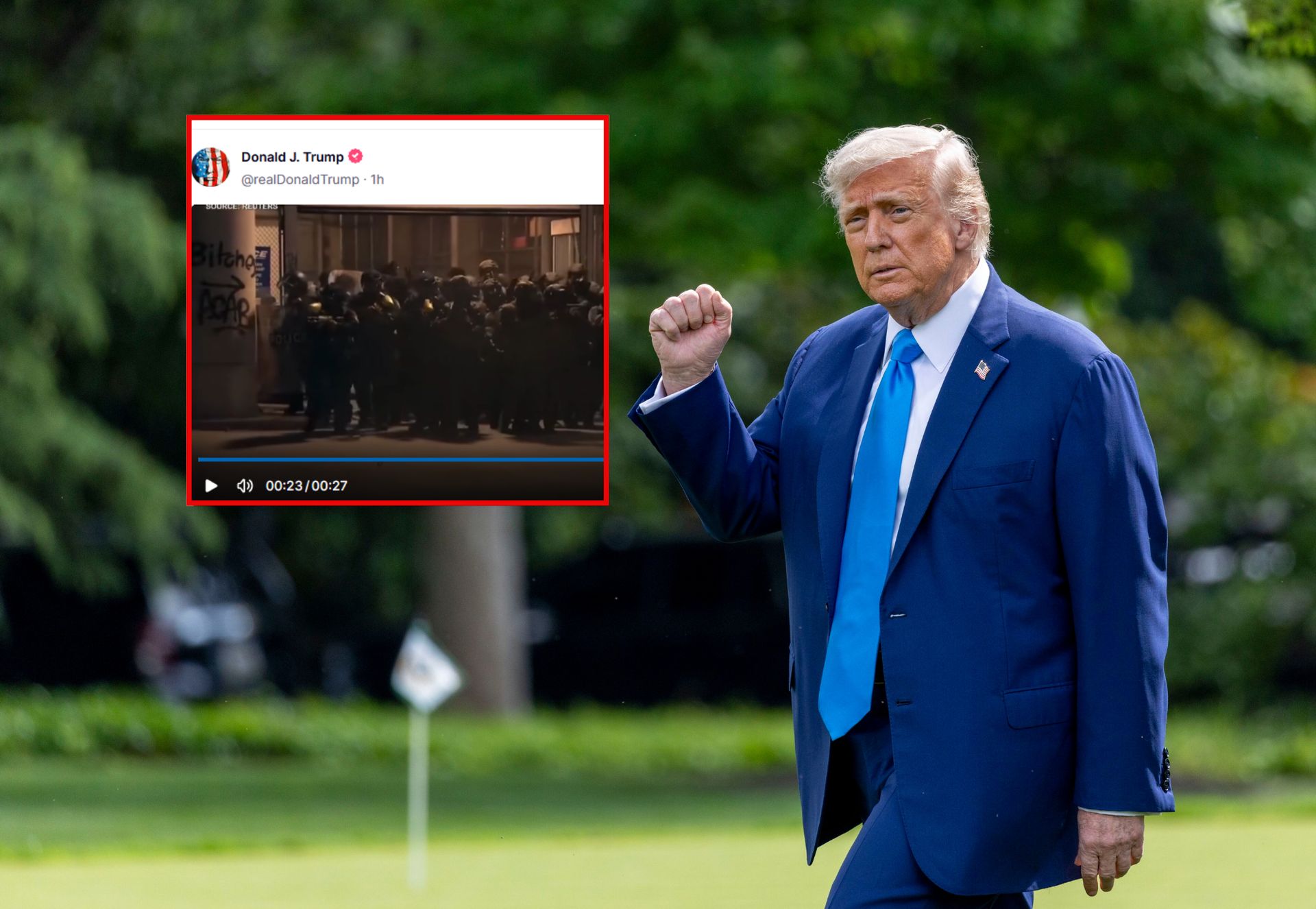 Trump pisze o "inwazji". "Wyzwolimy Los Angeles"