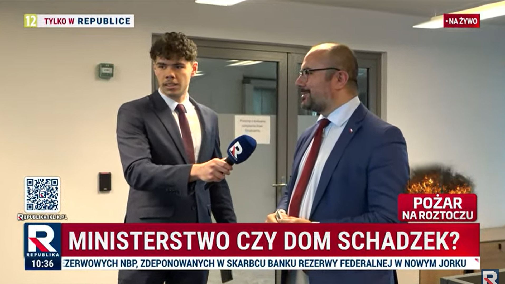 Nowy reporter w TV Republika zadebiutował w relacji na żywo