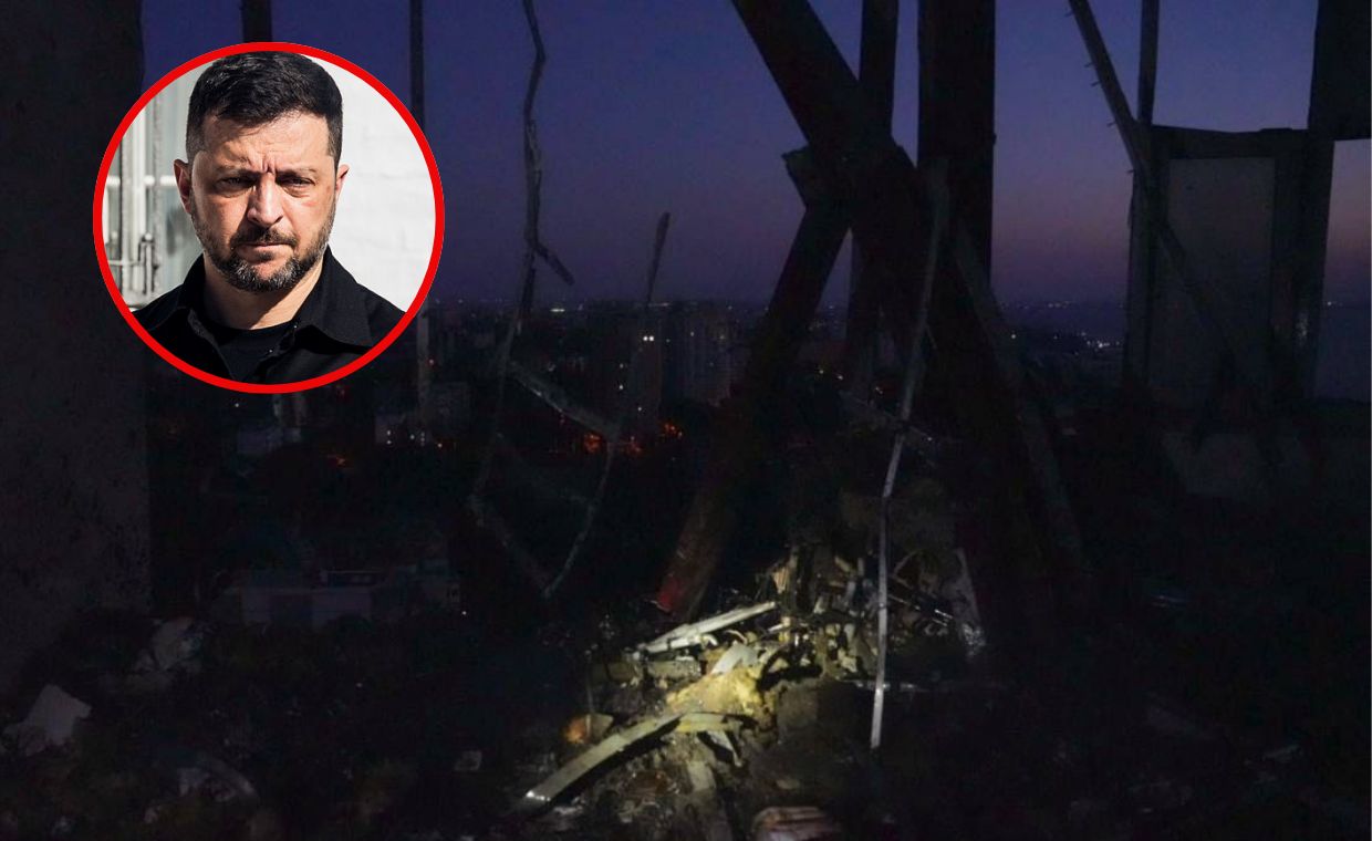 "Ponad 800 dronów". Zełenski reaguje na rosyjski atak