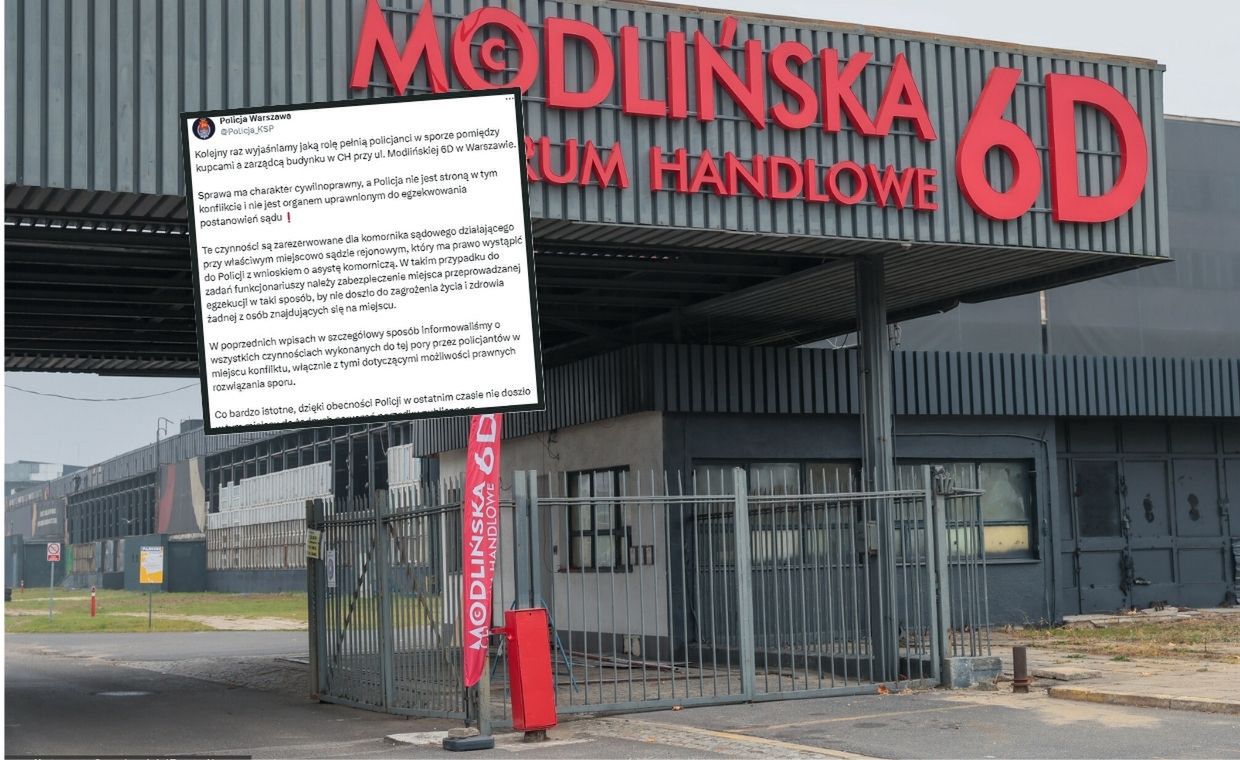 Spór o CH Modlińska. Jest komunikat policji