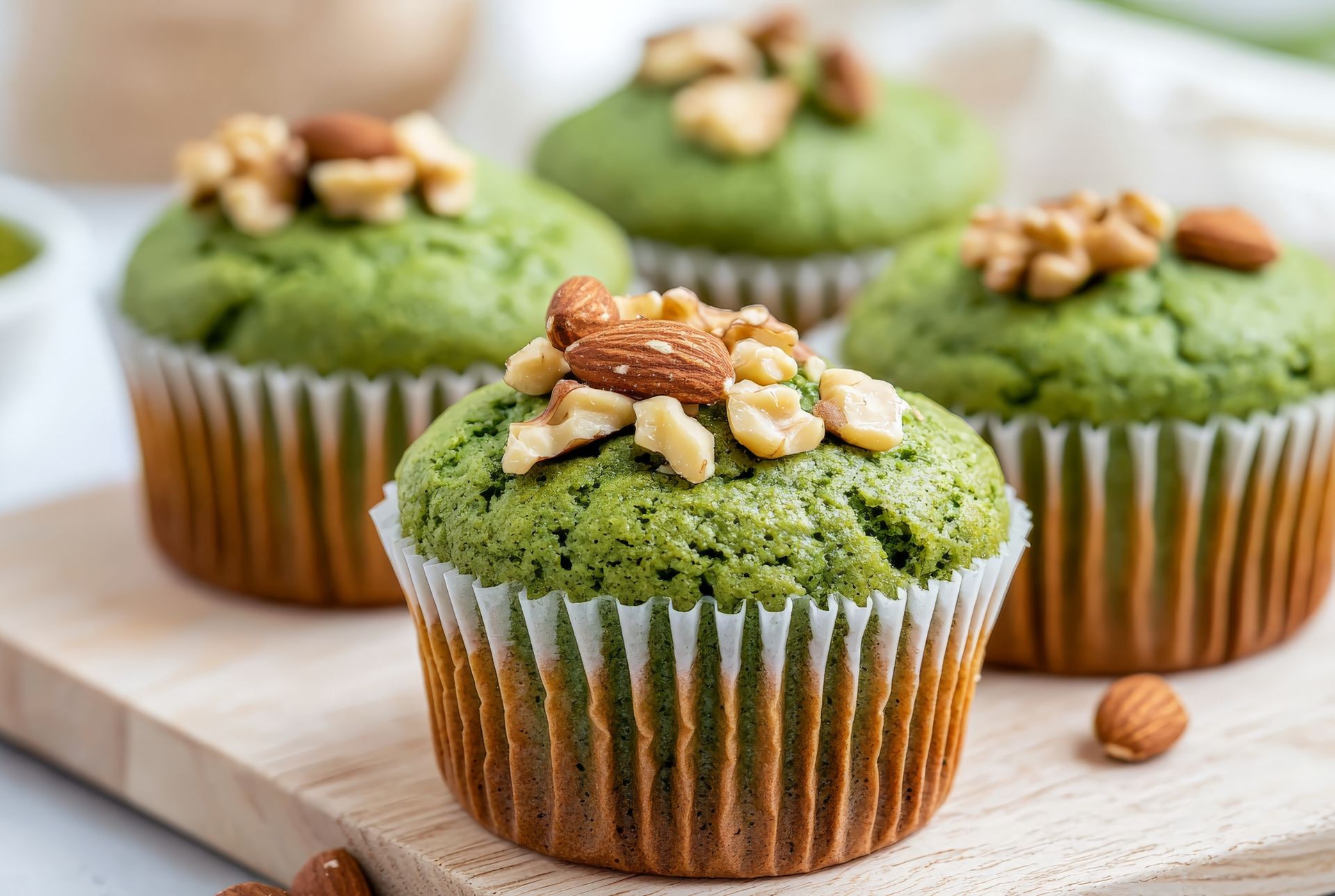 Te zielone muffinki zrobisz w 2 minuty. Idealne do popołudniowej kawy