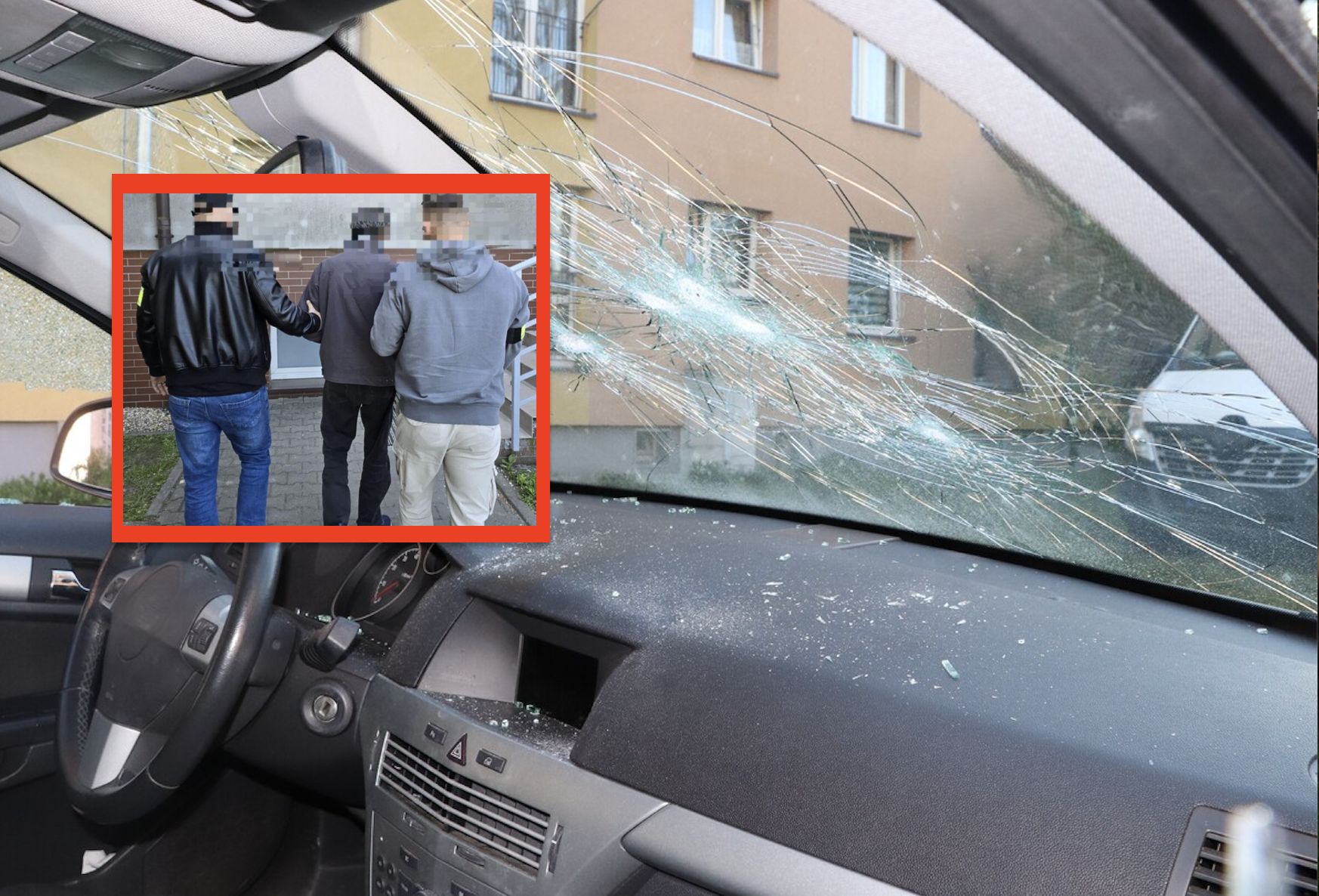 Knurów: 52-latek niszczy Opla młotkiem. "Pomylił auta"