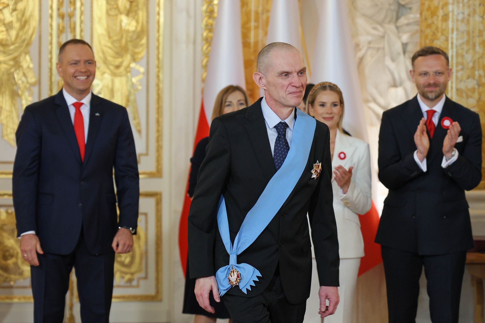 Pierwsze publiczne wystąpienie Poczobuta. Zabrał głos w Pałacu