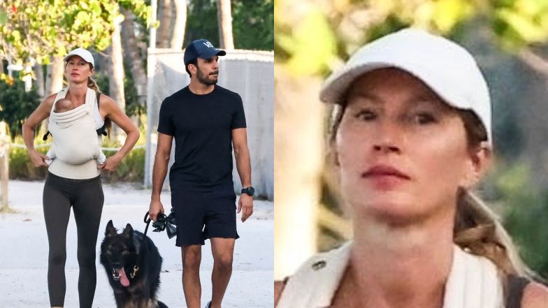 44-letnia Gisele Bundchen zauważona na spacerze z młodszym o 9 lat partnerem i ich nowo narodzonym dzieckiem
