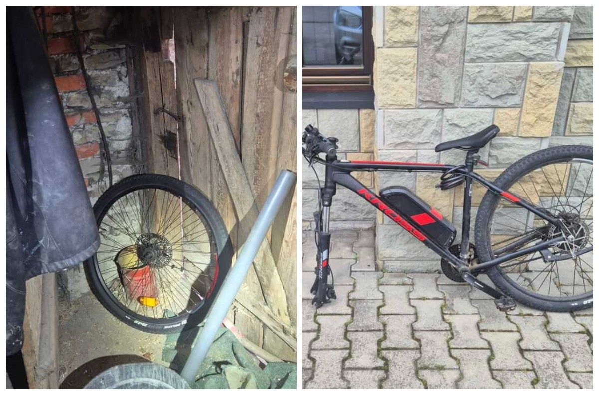Ukradli rower elektryczny. Do auta zmieściło się tylko koło