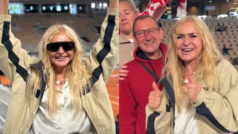 Monika Olejnik szaleje na trybunach z RODZICAMI MAI CHWALIŃSKIEJ (FOTO)
