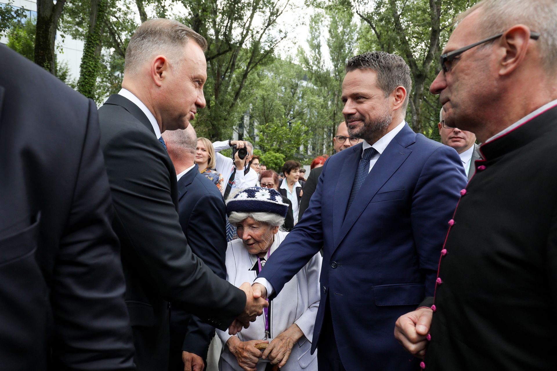 Duda zaskoczył. "Zna" i "lubi" Trzaskowskiego