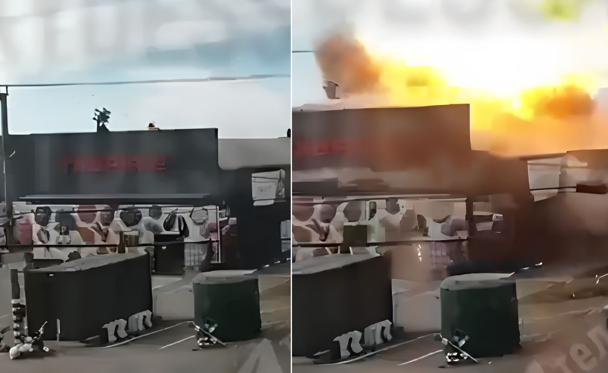 Supermarket w Ukrainie celem ataku. Przerażające nagranie