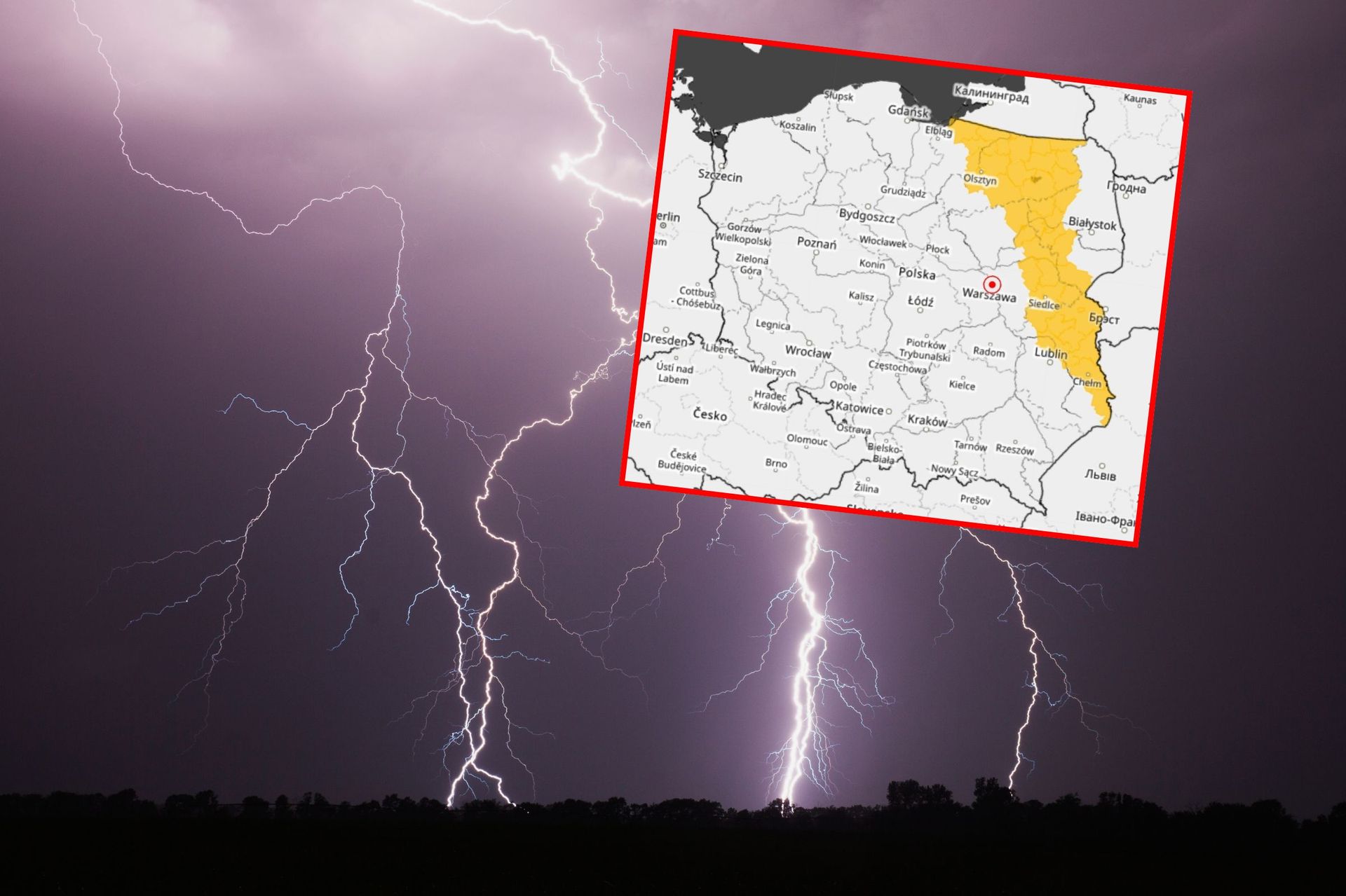 Nadciągają burze. Żółty alert IMGW dla czterech województw