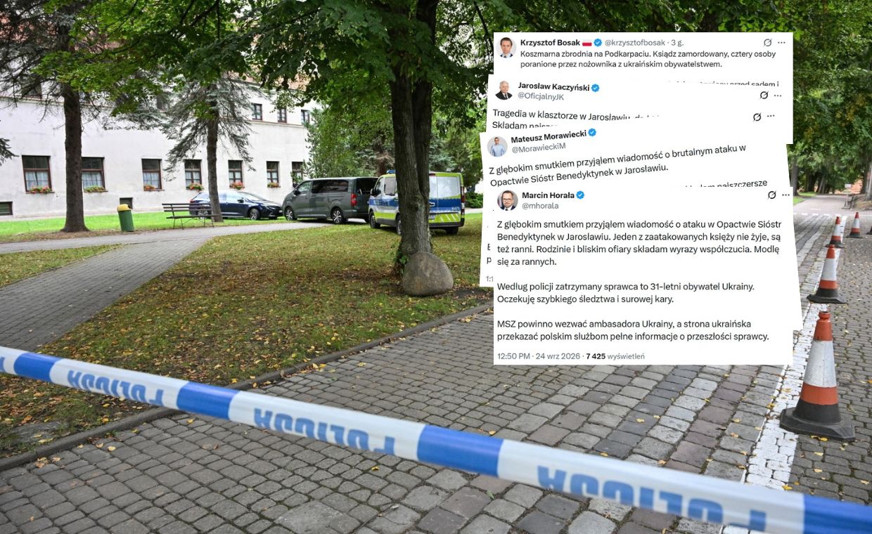 Atak nożownika w klasztorze. Jest reakcja polityków