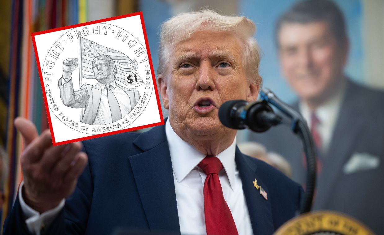 Trump trafi na monetę? Jest szkic