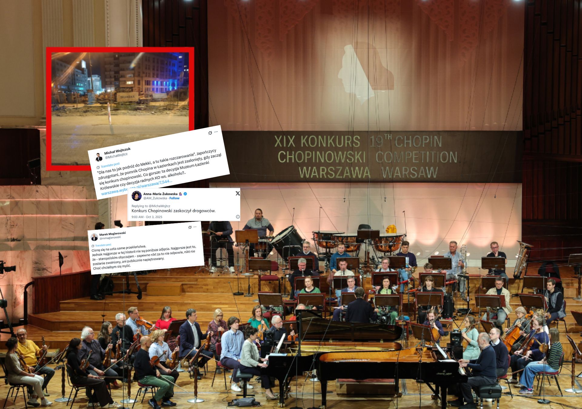 Konkurs Chopinowski w cieniu remontów. "Skandal i obciach"