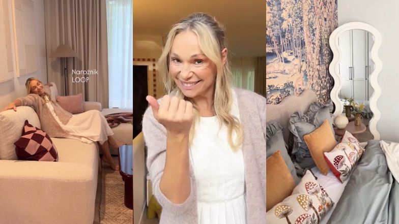 Uradowana Sonia Bohosiewicz oprowadza po swoim domku w lesie. Fajnie się urządziła?