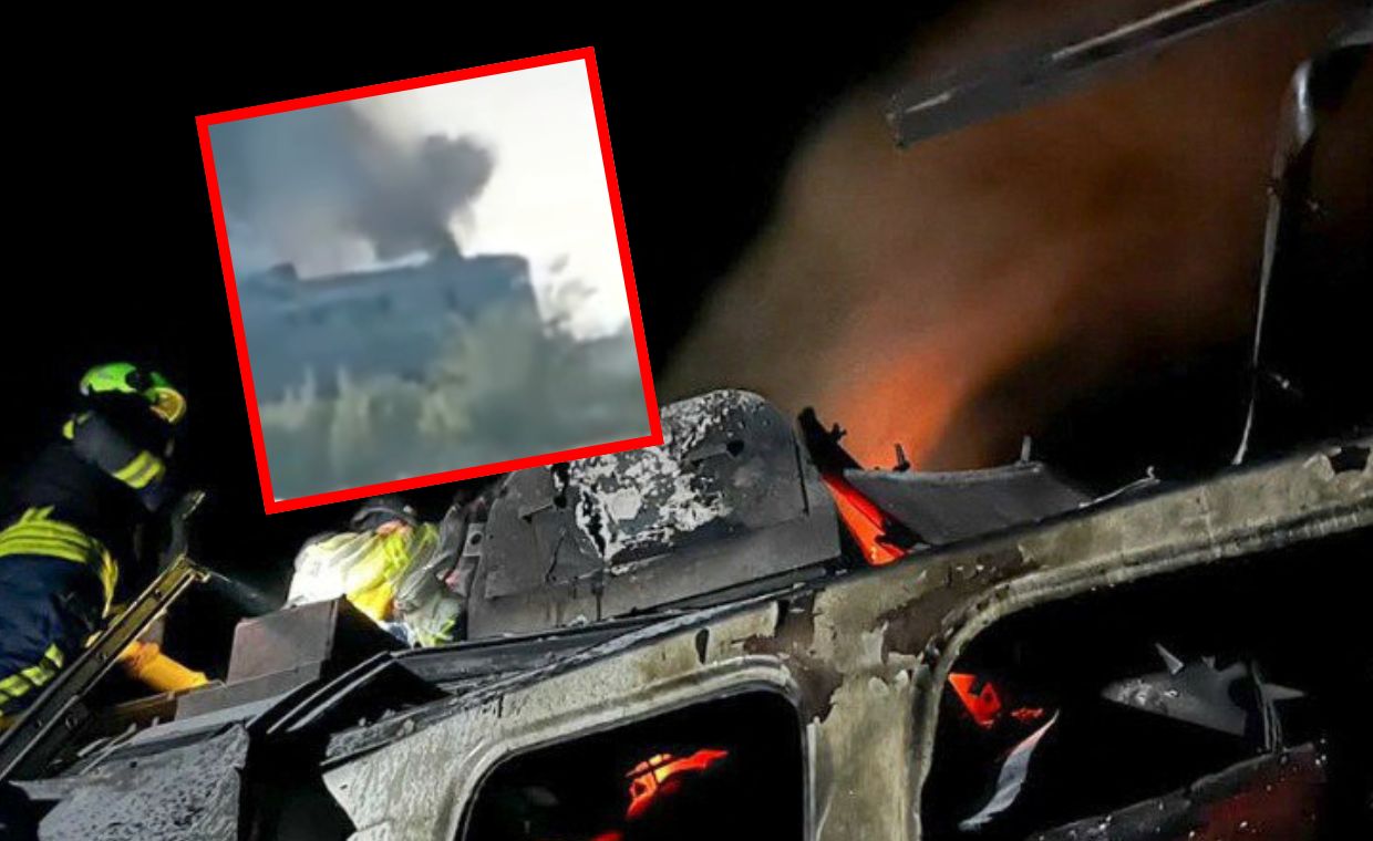 Rosjanie atakują pociągi. Dron uderzył w skład