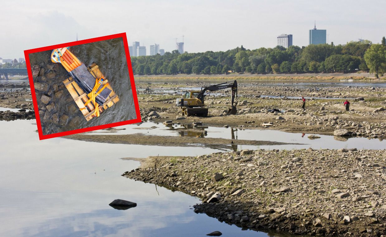 Wisła odsłoniła kolejne skarby. Na liście fragmenty historycznej willi