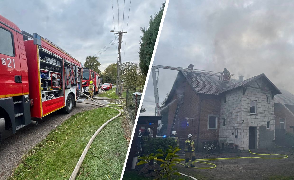 Pożar budynku mieszkalnego. Nie żyje jedna osoba