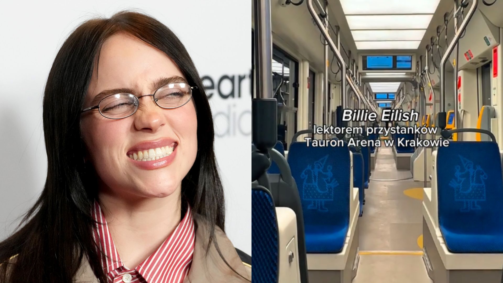 Kraków gotowy na koncerty Billie Eilish. Jej głos słychać choćby w TRAMWAJU (WIDEO)