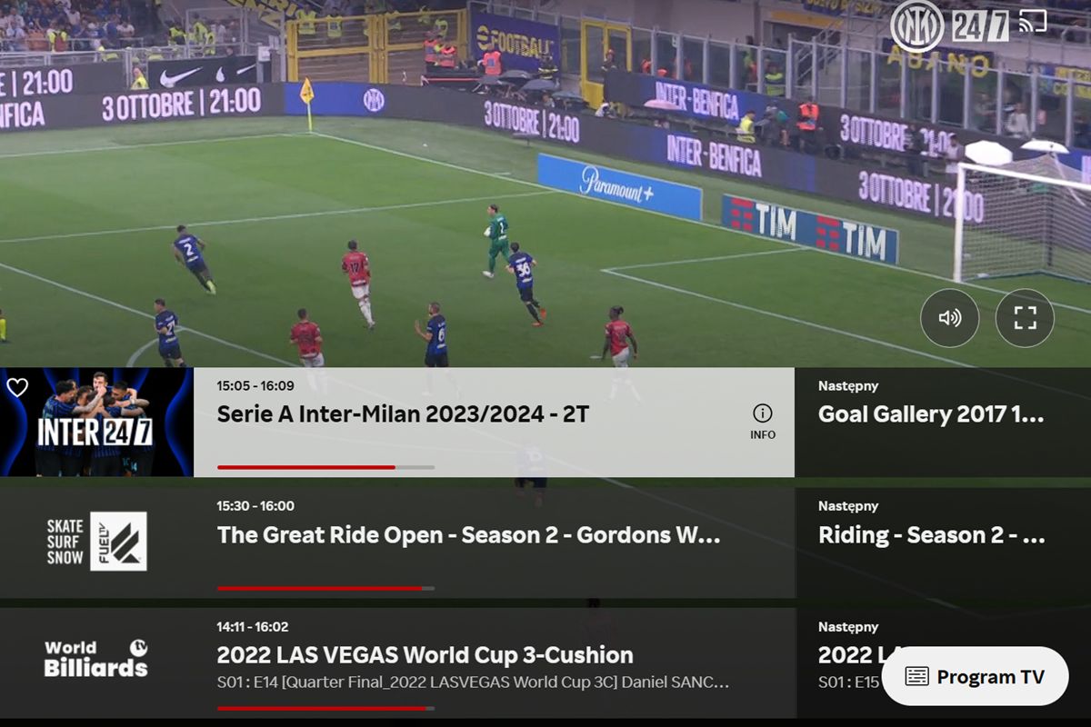 Kanał poświęcony Interowi Mediolan dostępny za darmo w Polsce