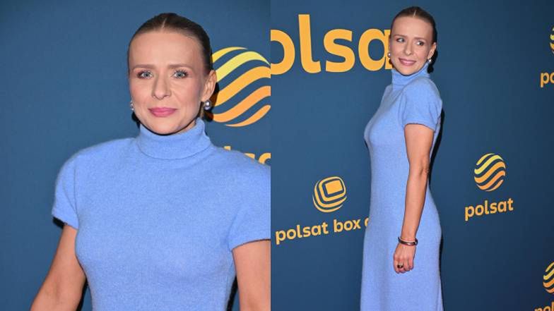 Aneta Zając w przylegającej sukni pozuje na wiosennej ramówce Polsatu. Zachwyca formą? (ZDJĘCIA)
