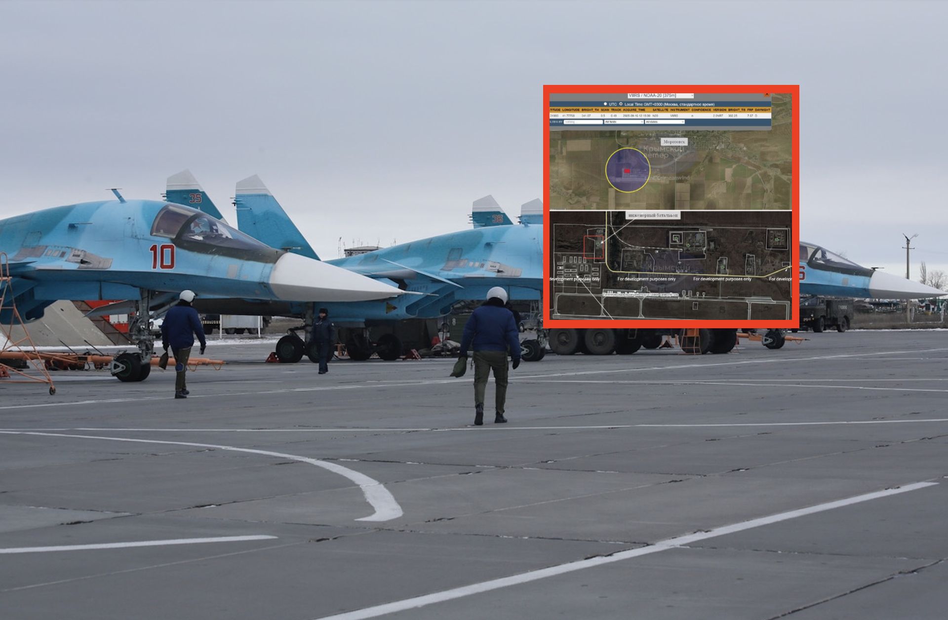 Pożar na lotnisku wojskowym w Rosji