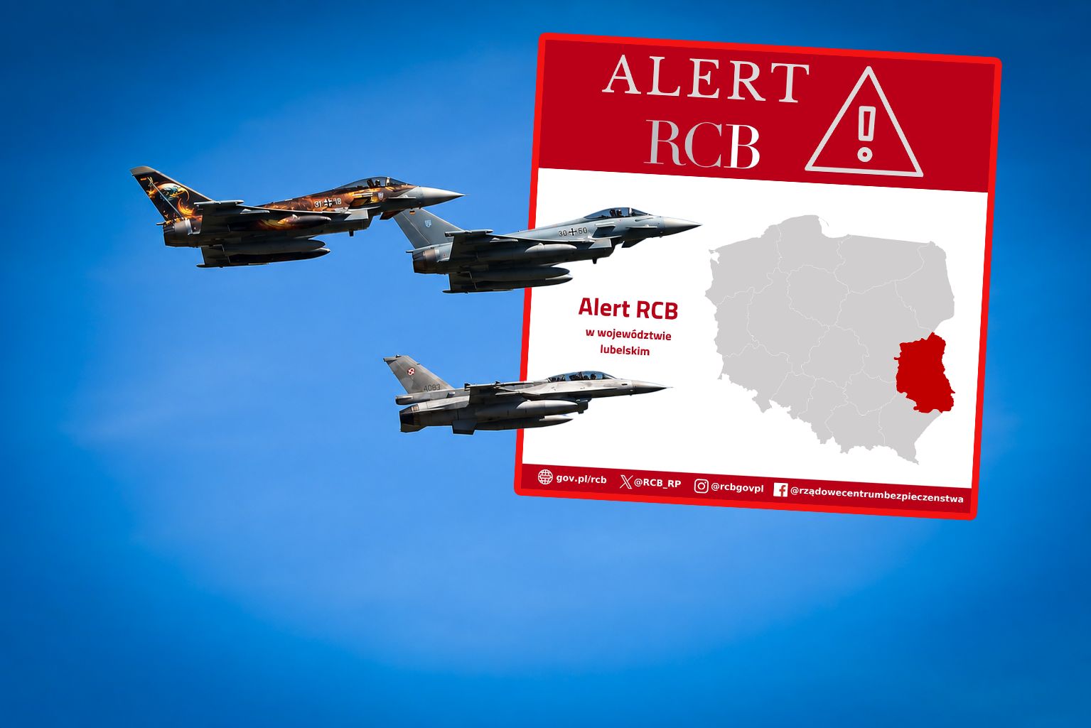 Alert RCB w woj. lubelskim. Trwa atak na Ukrainę