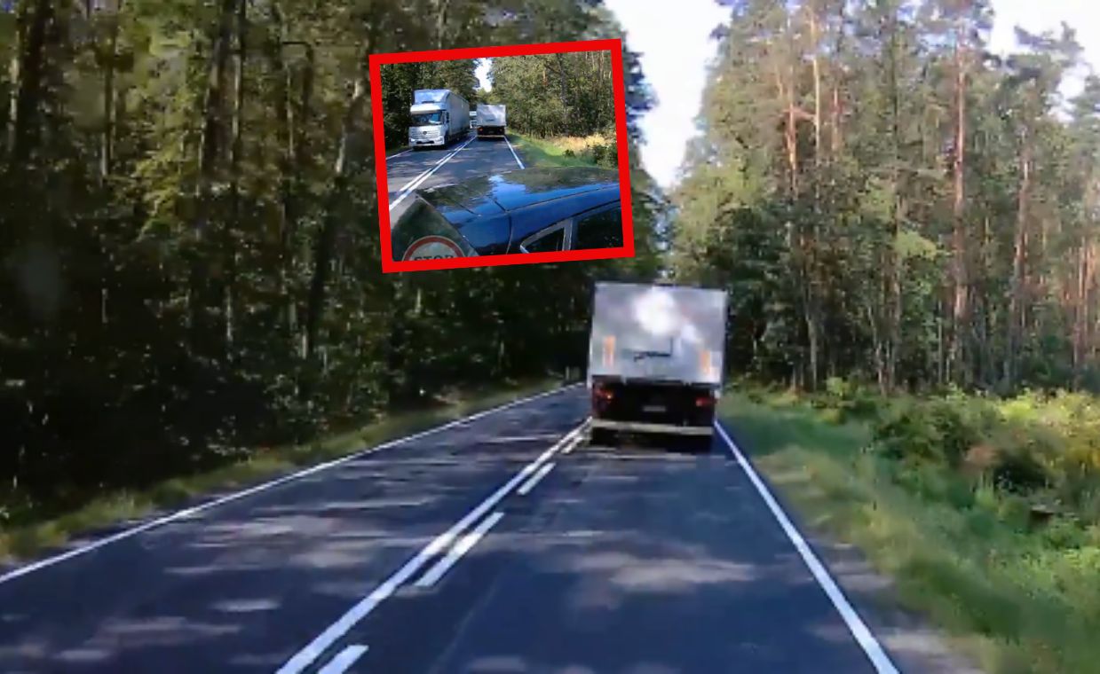 Próbował zdążyć przed tirem. Jest nagranie wypadku