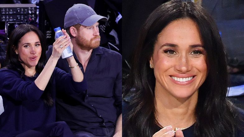 Uradowana Meghan Markle i nadąsany książę Harry wpadli na mecz NBA (ZDJĘCIA)