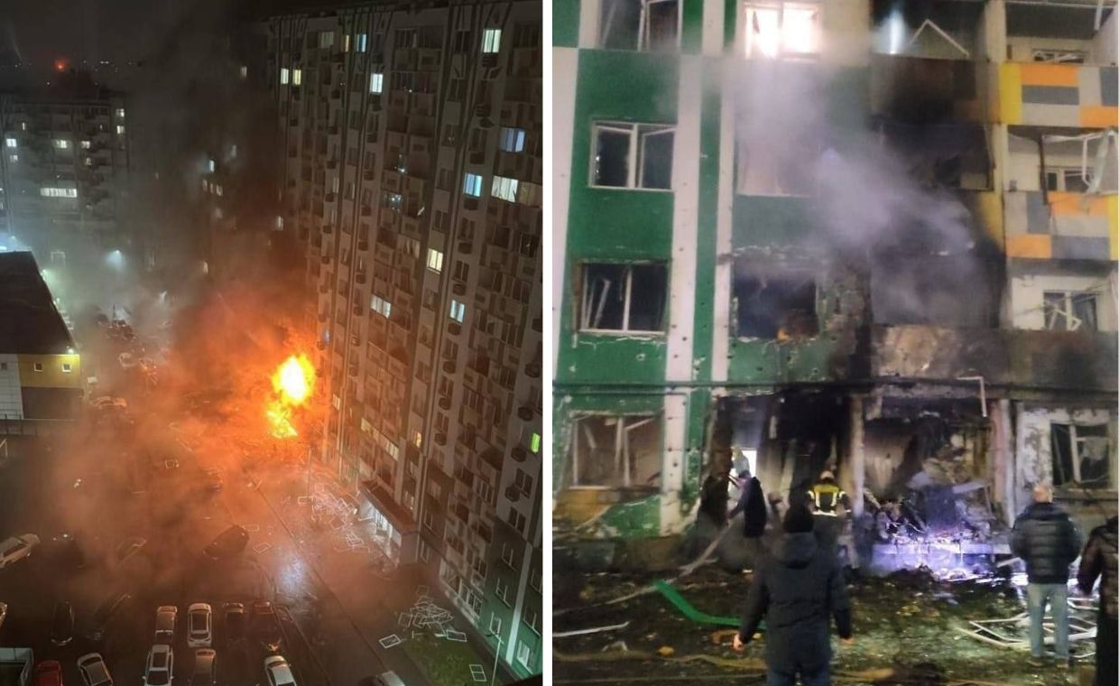 Ukraiński dron uderzył w blok mieszkalny w Rosji. Jest nagranie