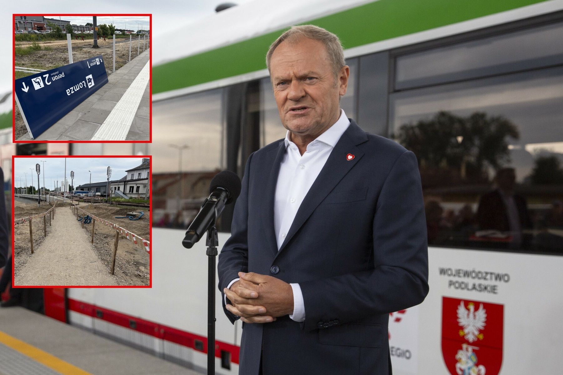 Donald Tusk przywrócił pociąg do Łomży. Tych niedoróbek oficjalnie nie pokazano