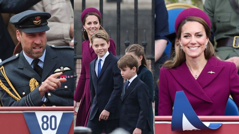 Książę William i księżna Kate wraz z dziećmi zadają szyku podczas uroczystej parady w Londynie