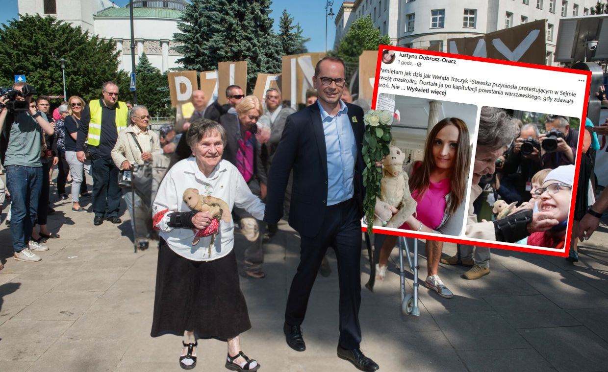 Oddała protestującym maskotkę. Wzruszający wpis o Traczyk-Stawskiej