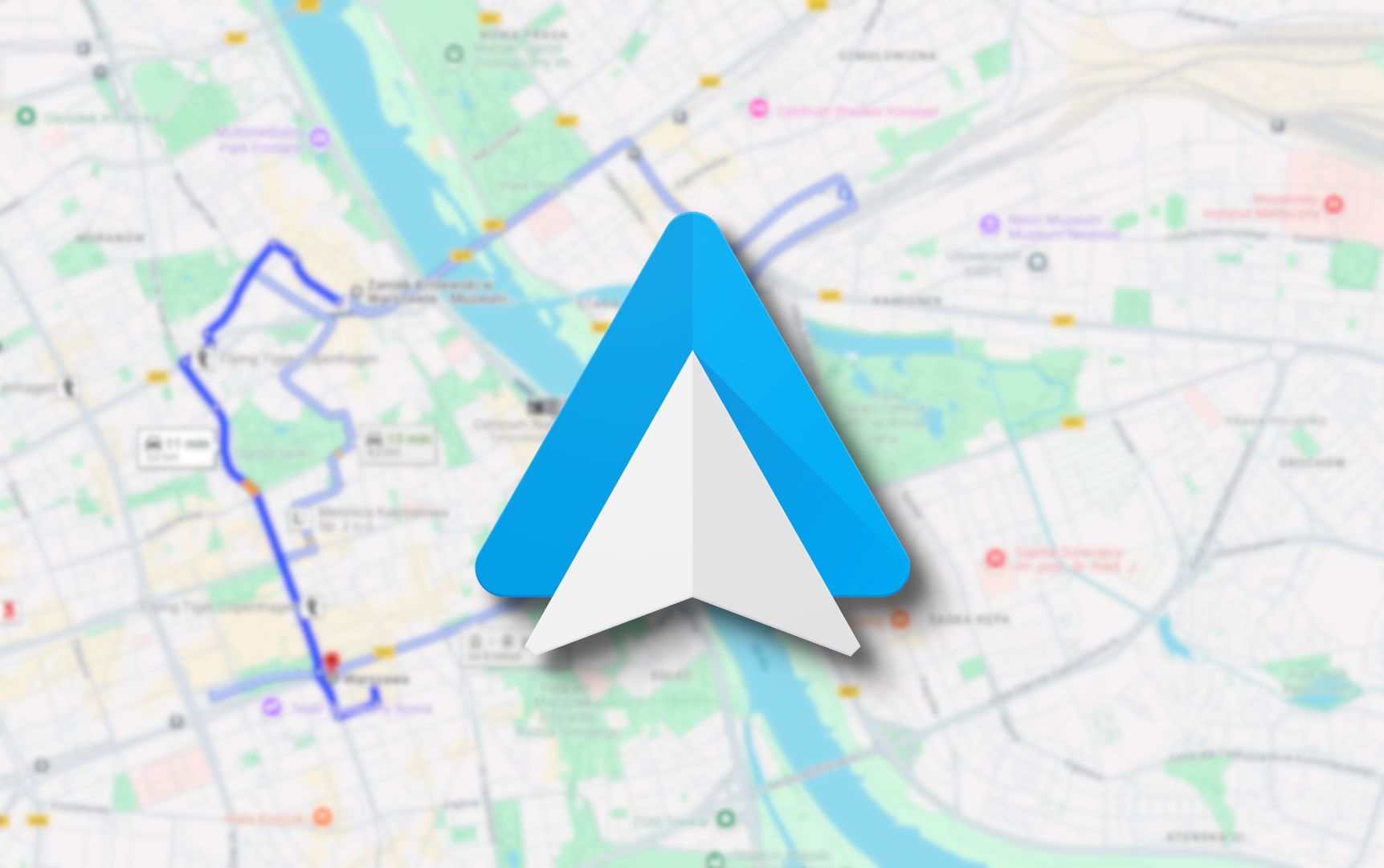 Android Auto: Mapy Google zamiast "zegarów" w kolejnych autach