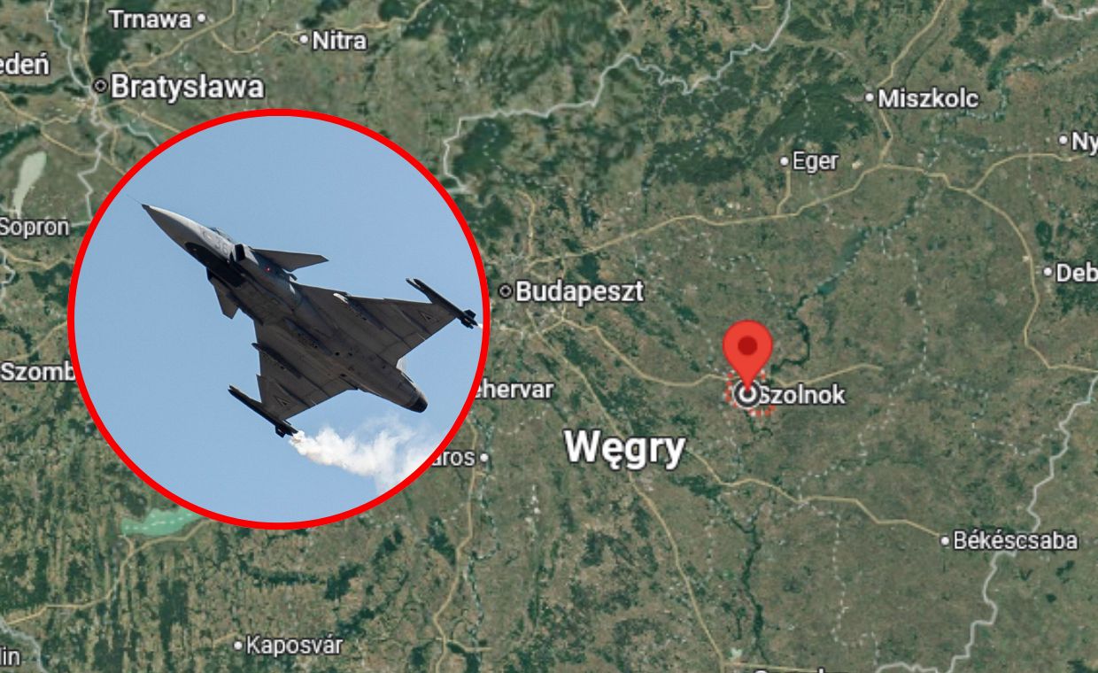 Katastrofa myśliwca na Węgrzech. Pilot się katapultował