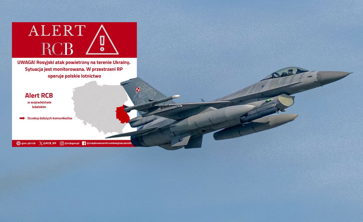 Myśliwce znów w powietrzu. Alert RCB dla Lubelszczyzny