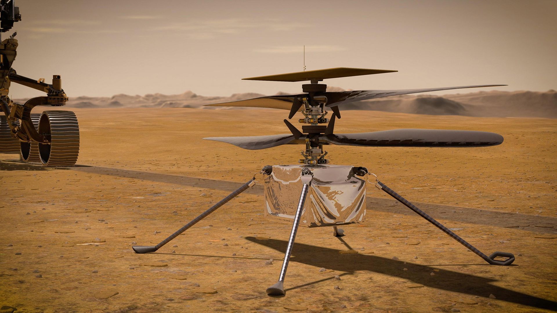 Bariera dźwięku pokonana. NASA testuje łopaty drona marsjańskiego