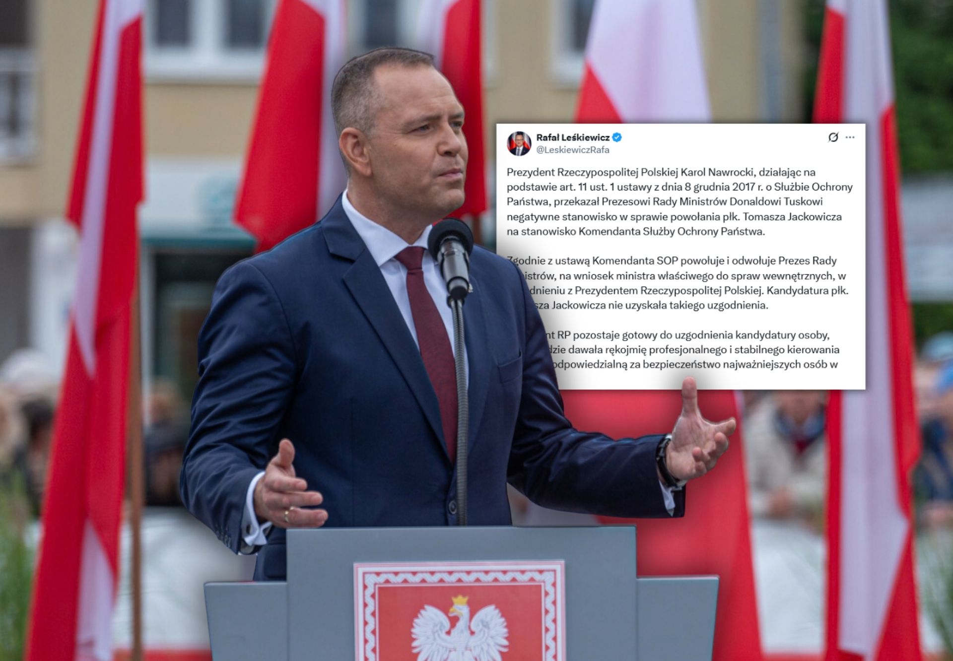 Nawrocki o powołaniu na stanowisko Komendanta SOP. Mówi "nie"